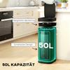 Bidone Sensore da 50L, Bidone Automatico da Cucina, Comando Manuale, Alimentato a Batteria, Senza Sacco Interno, per Cucina, Camera da Letto