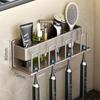 Bathroom Electric Toothbrush Rack Large Space Punch-free Wall-mounted Tooth Brush Stand For
