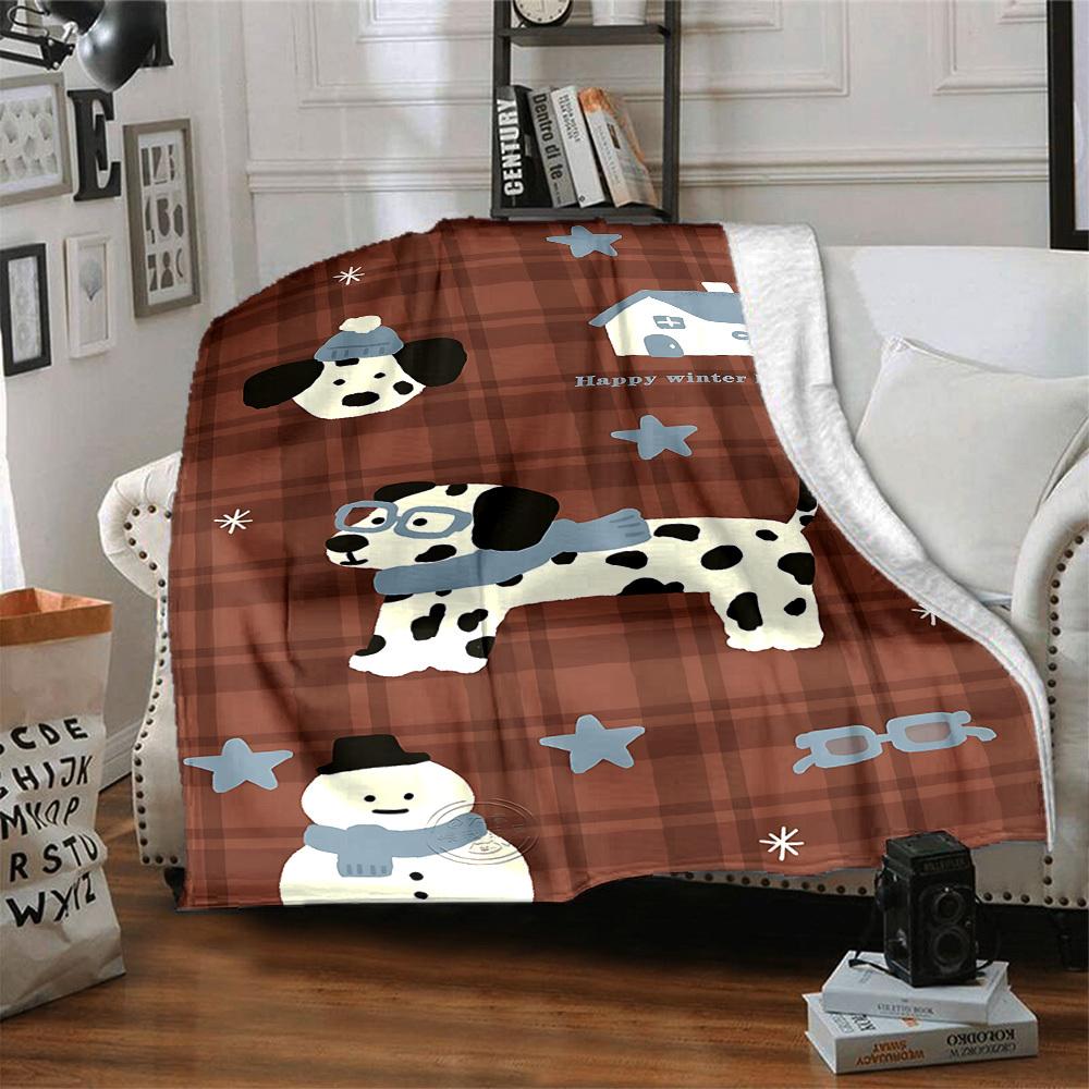 1 st Wintervakantie Lichtgewicht Flanellen Deken, Comfortabele en Warme Deken, voor Kantoor en Camping Bank Bed, Woonkamer002