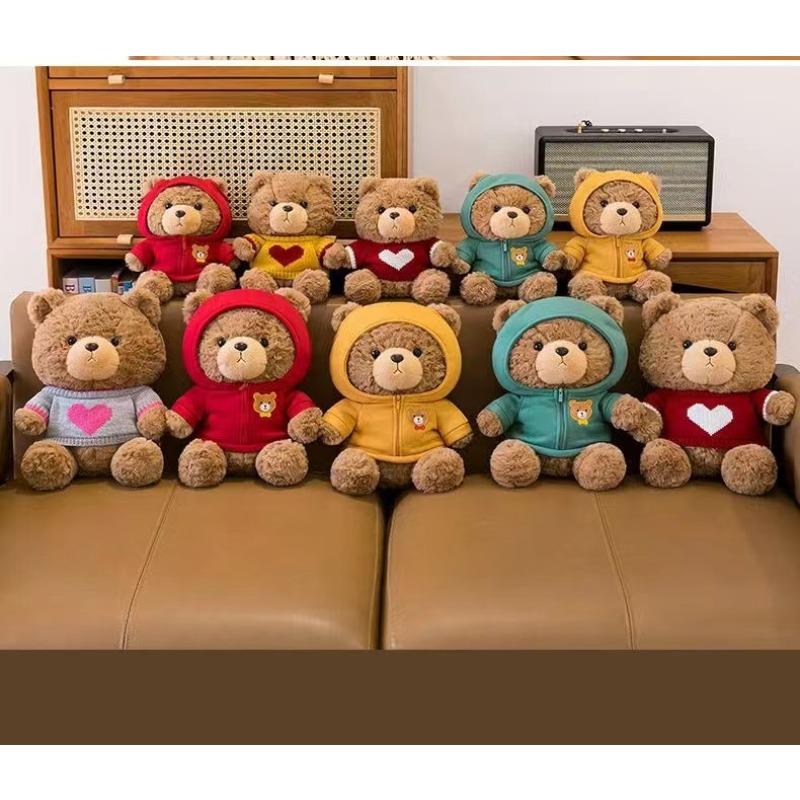 New Bear Doll Dressed In Teddy Bear Plush Toy Hug Bear Doll Grab Machine Children's Birthday Gift