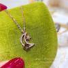 Fashion Necklaces for Women Star and Moon Pendant Jewelry with Shiny Zirconia Young Sweet Girl Accessories Statement Gift