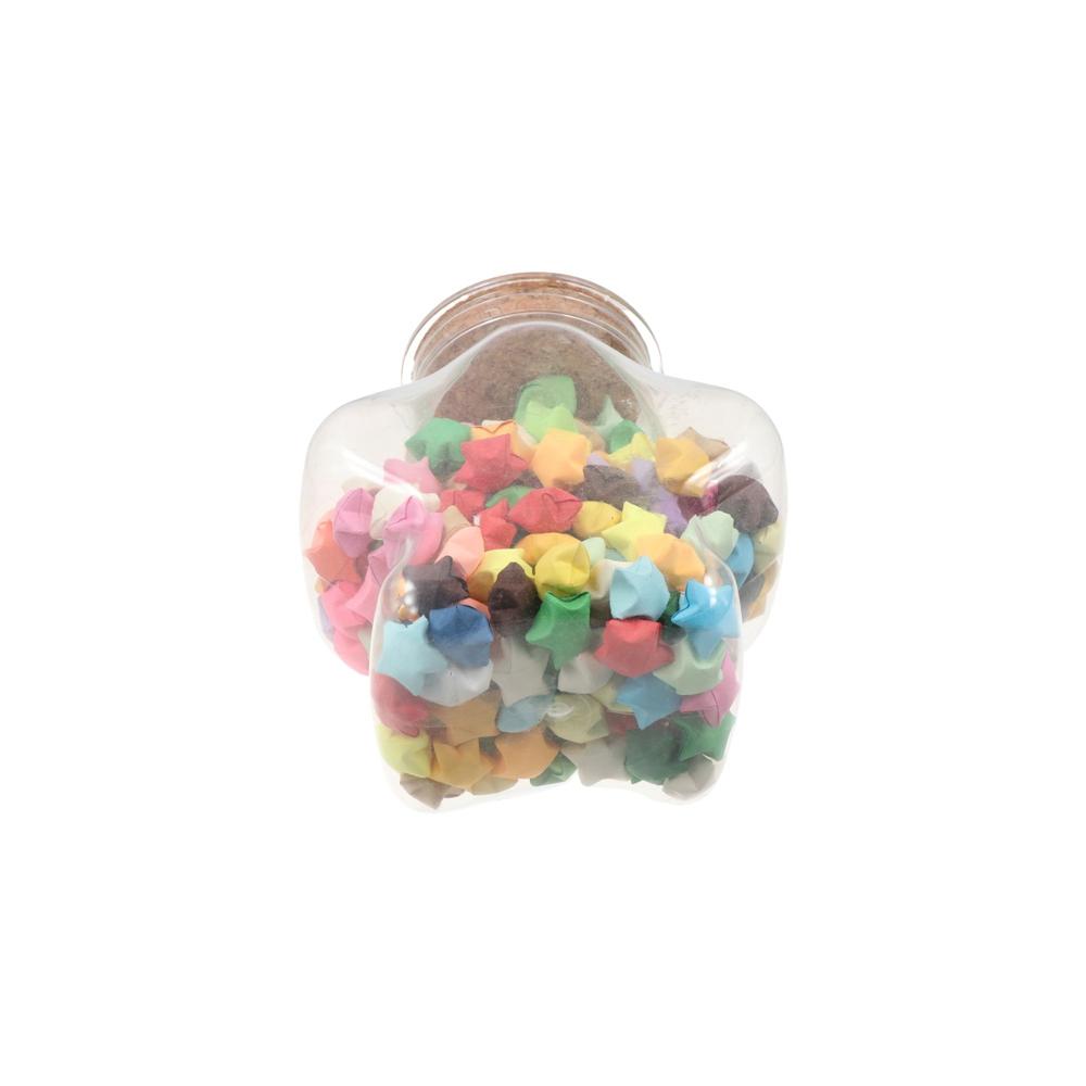 Finish Product Finished Origami Star Colorful Wishing Bottle Paper Star  Home Decoration