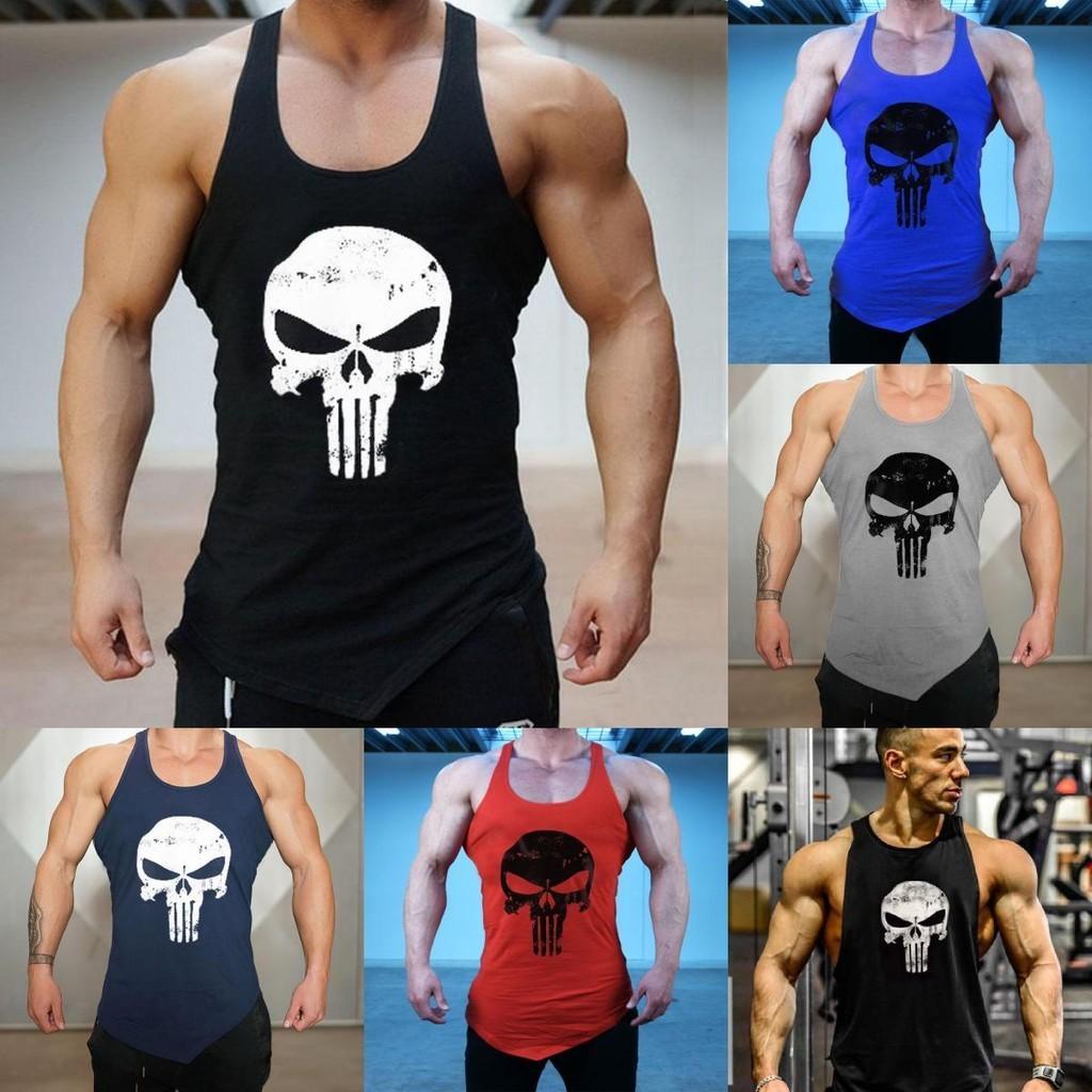 Trendy Loose Fit Muscle Training Vest For Men Casual Polyester Sleeveless Shirt