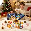 Christmas Calendar for Family Bonding 24 Days Nativity Advent Kids Countdown Waiting Gift Boys Girls with Mini Figurines Interactive Holiday