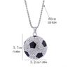 Jewelry Football Necklace Rhinestone Soccer Necklace Exquisite Football Pendant Choker  Gift