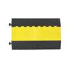 Cable Protector Ramp, 9,979 Kg/axle Capacity, 2 Channel Heavy Duty Rubber Cord Hose Wire Cover, 100 X 75 Mm Channel, Traffic Speed Bump with Flip-Open