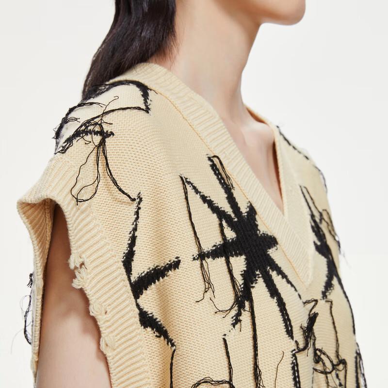 JNBY 2023 Spring 100% Wool V-Neck Vest