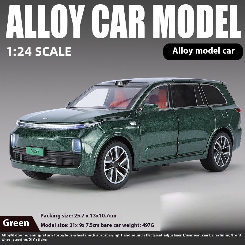 1:24 LEADING IDEAL ONE L9 SUV New Energy Vehicles Alloy Diecast Model Sound & Light Toy Display Ornament Children Toy Present