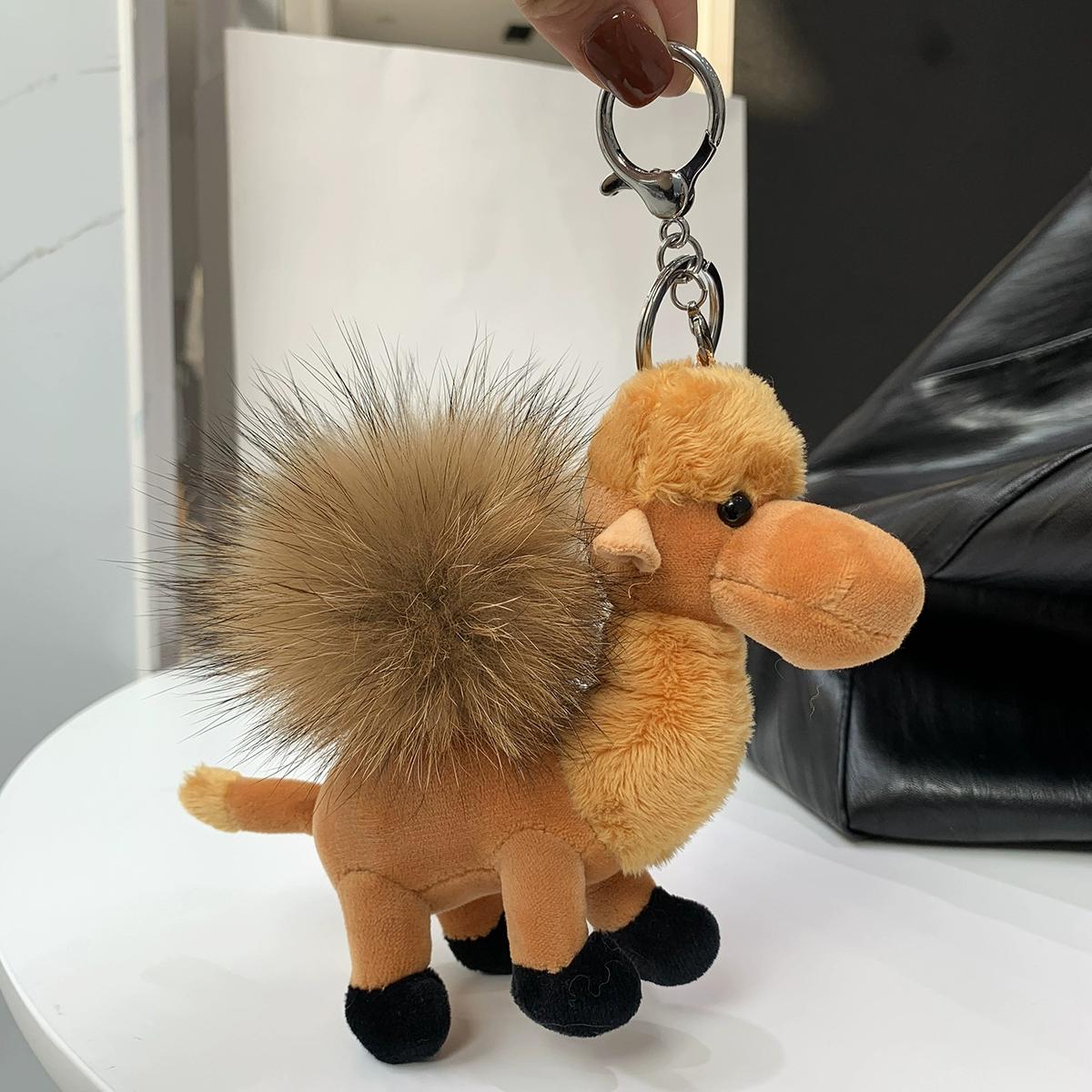 

Cute Desert Camel Fur Hairball Pendant Plush Doll Doll Bag Pendant Cartoon Series Car Keychain