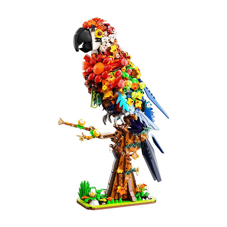 

Creative 1100PCS Parrot Building Blocks Bird Kit Flower Animal Series Model Assembly Brick Home Decoration Toy Gift For Kids with box