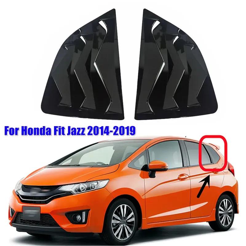 Für Honda Jazz Fit 2014 2015 2016 - ABS-Kunststoff Heckfenster Vierteljalousie Abdeckung Seitenlüftung Verkleidung Auto Klebe Zubehör