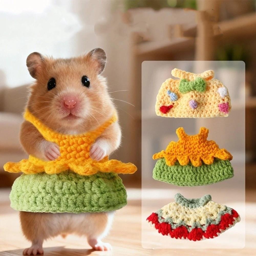 Warm Hamster Knitted Skirt Cute Hamster Clothes Hamster Outfits Animals Dress Outing Wear