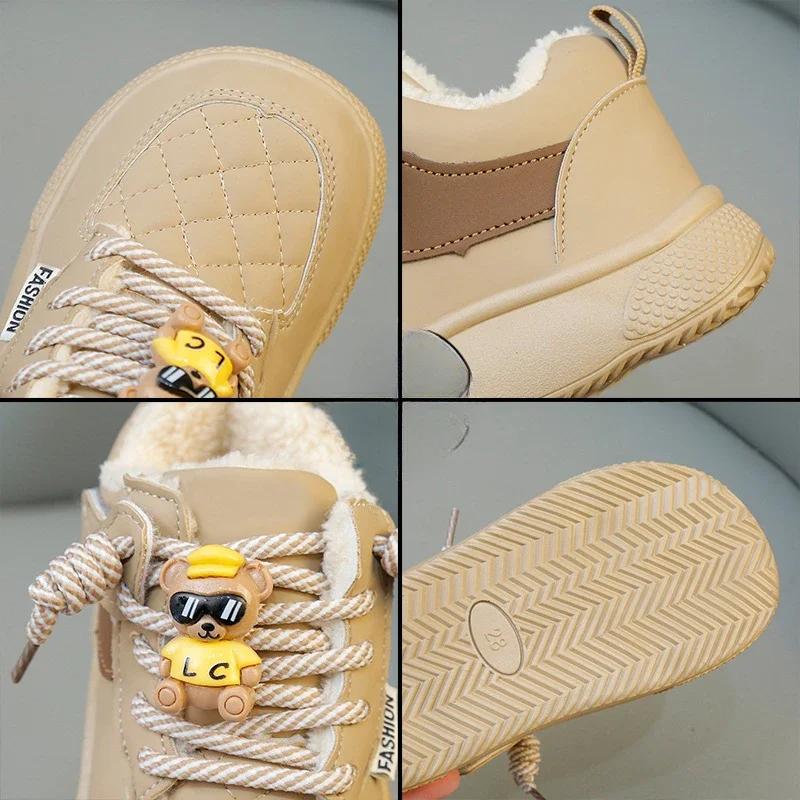 Children Shoes Winter Antiskid Warm Plush Cotton Shoes Designer Girl Sneakers Trendy Soft Sole Boys Casual Shoes Tenis De Mujer