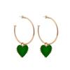 Fashion Red Love Heart Big Hoop Earrings For Women Gold Color Hoops Earings Circle Ear Rings Vintage Jewelry