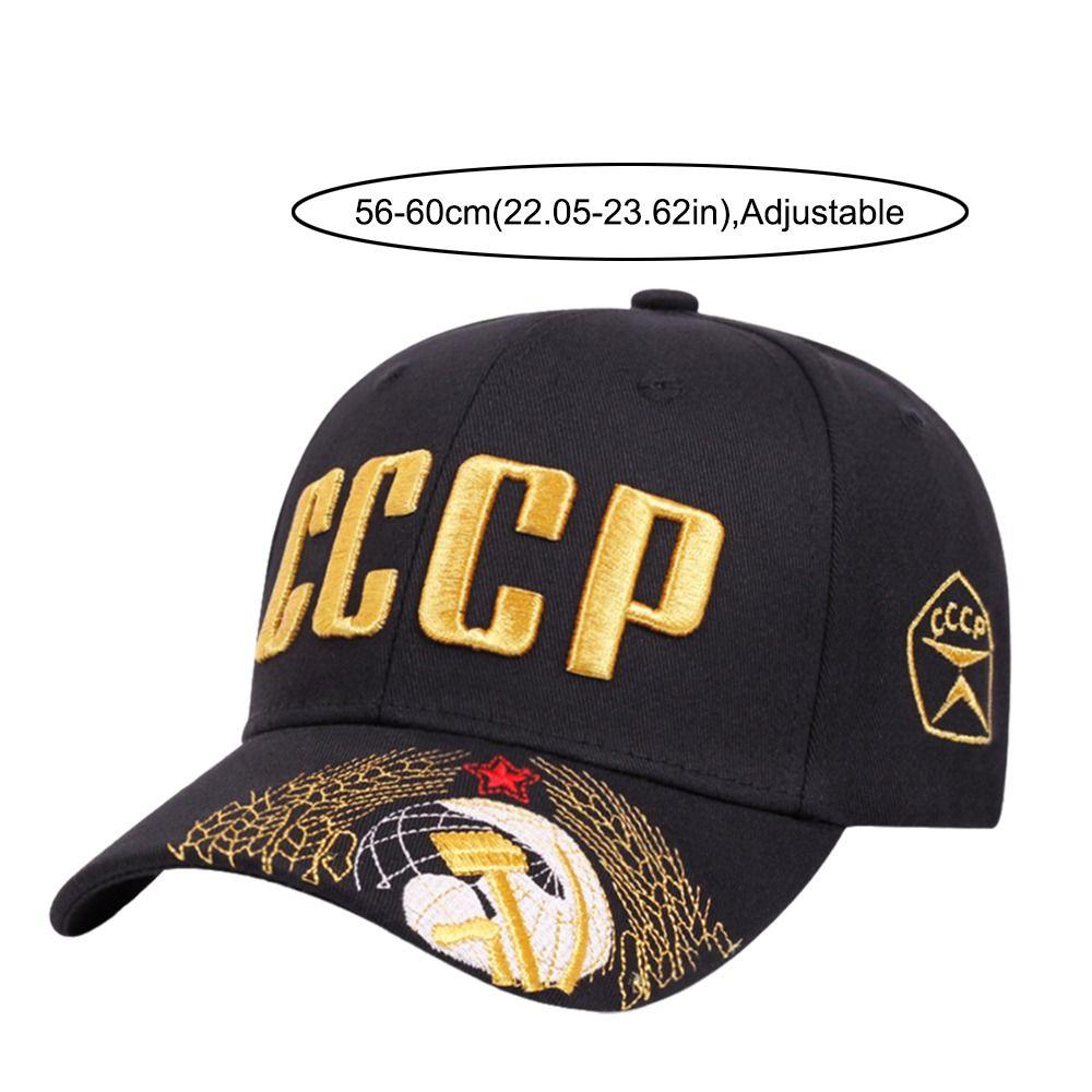 Russian National Emblem Cccp Embroidered Baseball Cap Hip Hop Adjustable Peaked Cap Cotton Snapback Caps For Man Women Unisex