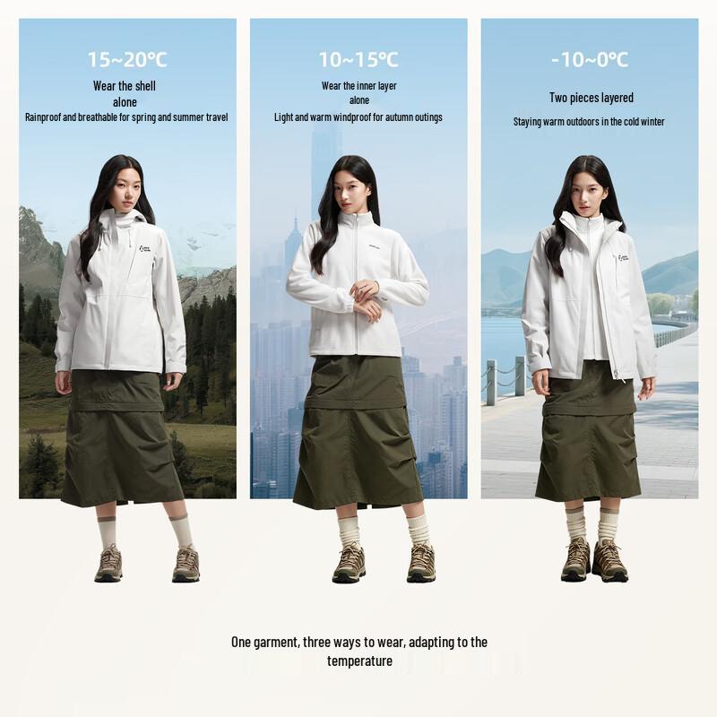 Penguin Camel 3-in-1 Windproof & Waterproof Jacket