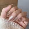 Verlaufende Bernstein-Goldfolie Abnehmbare Nagelsticker - Herbst/Winter-Kollektion