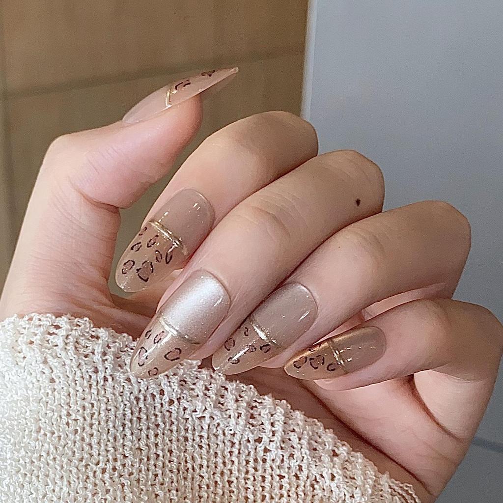 Verlaufende Bernstein-Goldfolie Abnehmbare Nagelsticker - Herbst/Winter-Kollektion
