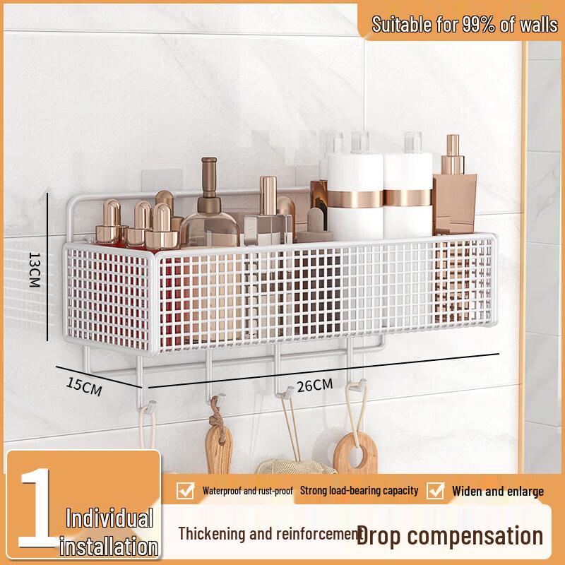 LIEI No-Drill Suction Cup Wall Storage Shelf