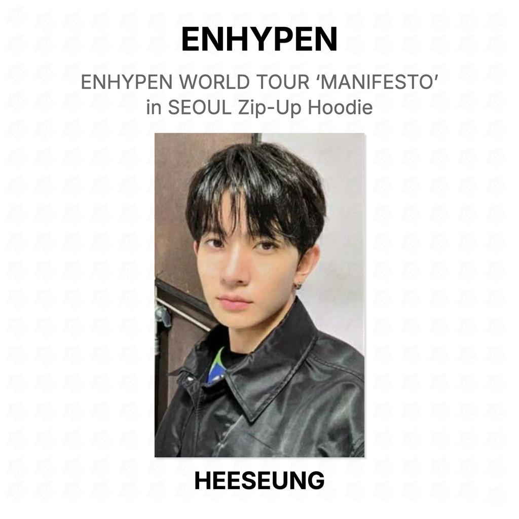 ENHYPEN WORLD TOUR ‘MANIFESTO’ in SEOUL Reißverschluss-Hoodie Offizielle Fotokarte