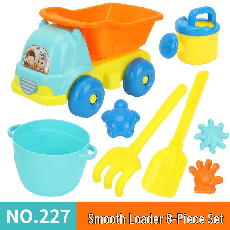 

Large Children s Pull-Rod Beach Play Car with Shovel and Sand Tools for Role-Playing and Water Fun