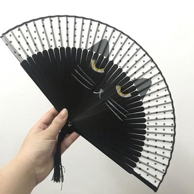 Kat Illustratie Japanse Zijde Podium Rekwisiet Waaiër