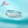 New Wide Cubic Zircon 925 Sterling Silver Ring Fashion Female Jewelry Infinity Women Wedding Rings For Party