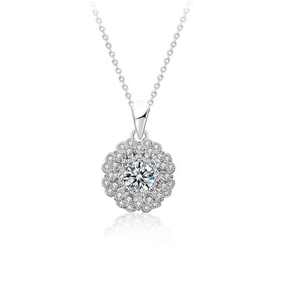 Original Design Kaleidoskop Halskette Damen 925 Sterlingsilber Mosan Diamant Anhänger Nische Temperament Schlüsselbein Choker Schmuck Ins