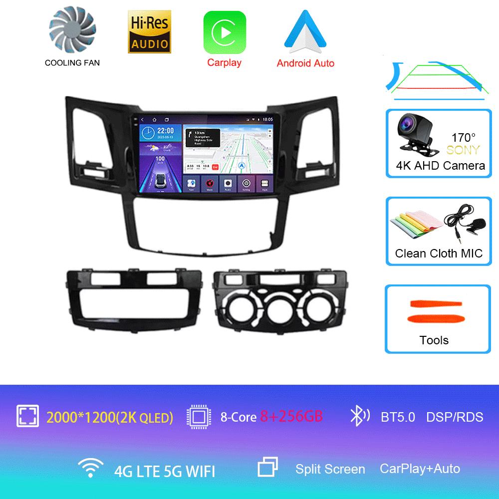 Car Radio Android 14 Carplay Multimedia Player For Toyota Fortuner Hilux Revo Vigo 2005-2007 Autoradio Stereo 2din Head Unit
