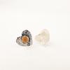 Citrine Gemstone 925 Sterling Silver Jewelry Handmade Women Stud 0.6" For Gift EE-143-5