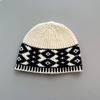 Retro knitted jacquard wool hat versatile ear protector bag head fisherman basin hat men and women tide street warm autumn and winter hat