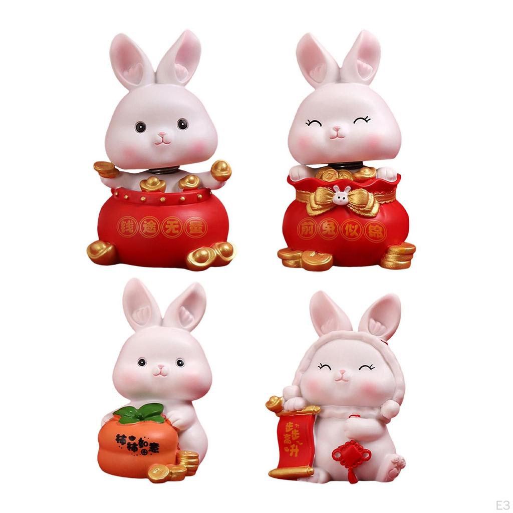 Bunny Figurine Set for Home Decor and Gift Giving
