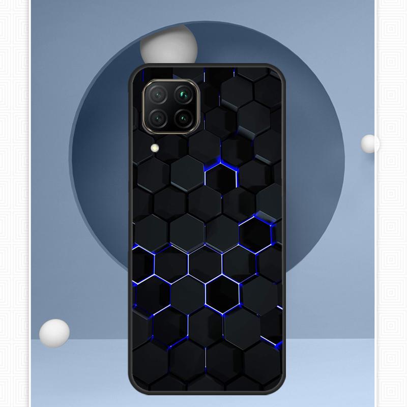 3D Hexagonal Lights For Huawei Nova Y72 Y90 Y61 Y91 Y60 Y70 12s 12i 11i 8i 9 10 SE P20 P40 Lite P60 P30 Pro Case