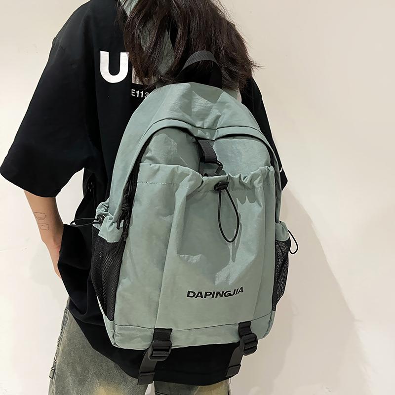 Student School Bag Women's Durable Backpack Men's Letter Print Backpack