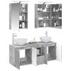 Bathroom Cabinet Set 5 Pcs Concrete Grey 50 X 14.5 X 70 Cm