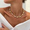 Vintage Punk Style Irregular String Imitation Pearl Necklace, Women's Wedding Jewelry Y2k Holiday Accessories Gifts