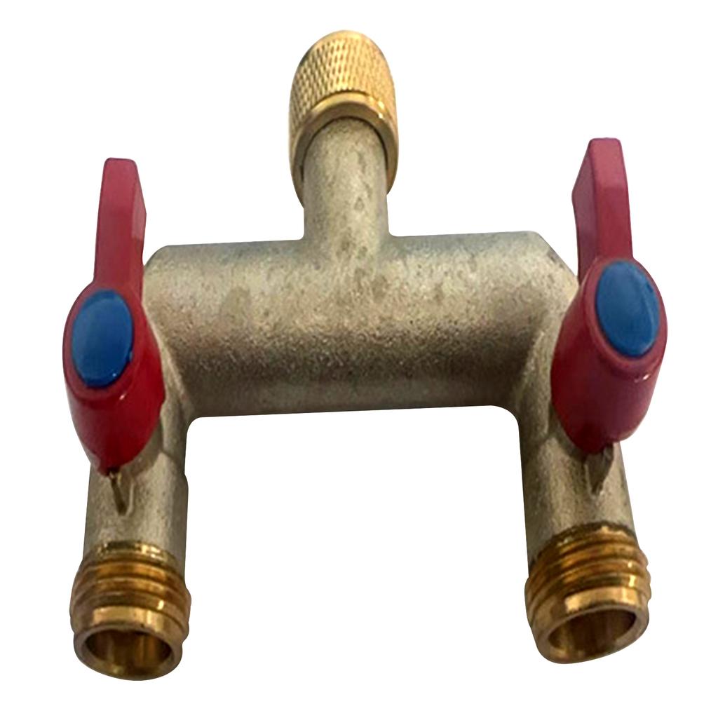 3/4 Inch 2 Way Hose Splitter Zinc Alloy Garden Hose Splitter Rustproof Hose Connector Splitter For Outdoor Gardening Lawn Care