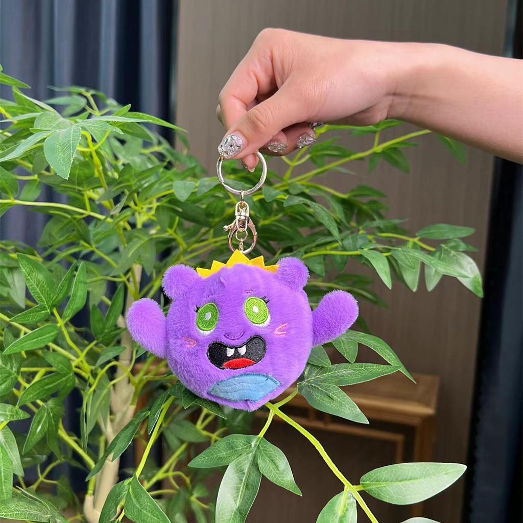 Plush Whimsical Monster Doll Keychain With Adorable Features And Colorful Options Chain