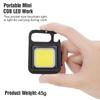 Super Bright Mini COB Keychain Flashlight,Portable Rechargeable LED Work Light with Magnet,4 Lighting Modes,Handheld Flashlight