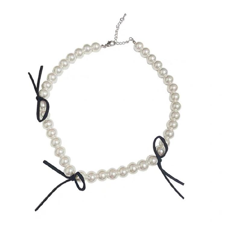 

Crystal Pearls Pendant Clavicle Chain Women Girls Wedding Party Jewelry Gift 1