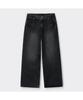 Keoseuuteommellou Black Wide Fit Drawstring Jeans Cwpam26388Bkx