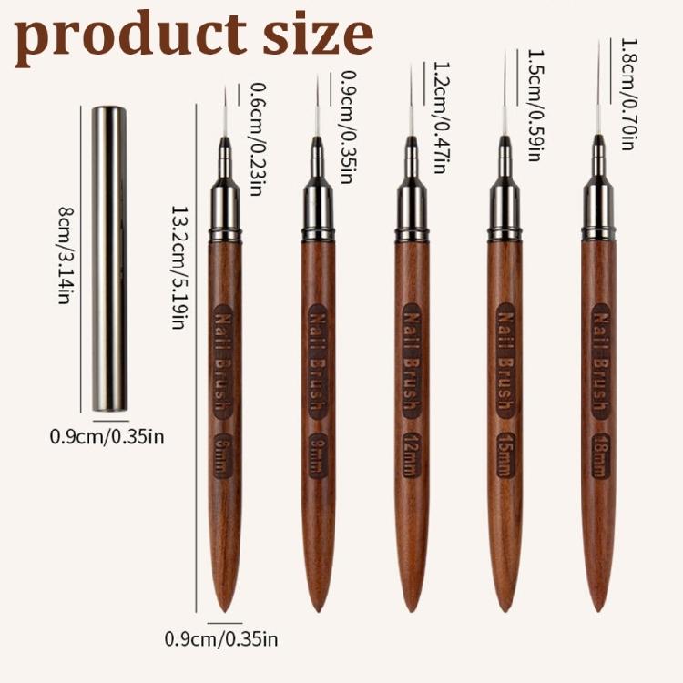 Nail Dotting Drawing Tool Nails Art Liner Brushes Nail Gel Polish Painting Brush