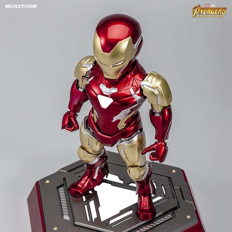 New Sd Q Version Morstorm Iron Man Mk85 Assembled Model Painted Version Action Figures Kit Desktop Ornament Collection Gift Toys