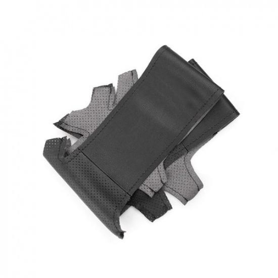 All Black Sewing Steering Wheel Leather Cover Trim For Toyota RAV4 2006-2012