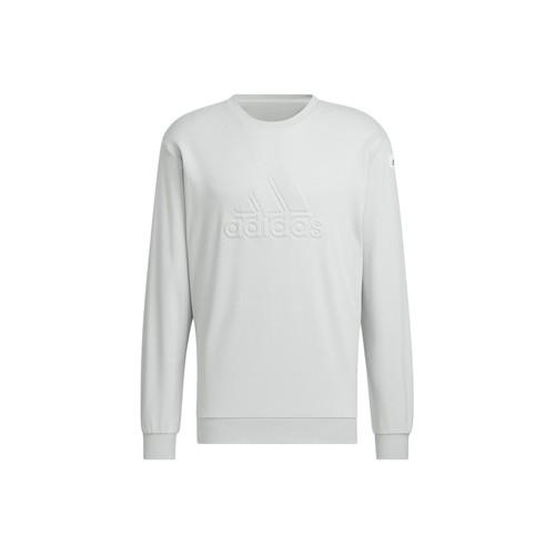 adidas Letter Logo Sports Casual Crewneck Sweatshirt for Men, Silver Grey L серебряный серый