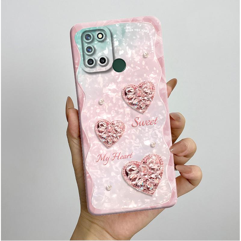Phone Case For Realme 7I RMX2103 C17 Shockproof Case For Realme C17 Pretty Flowers Liquid Soft Silicone Back Cover Bumper Fundas