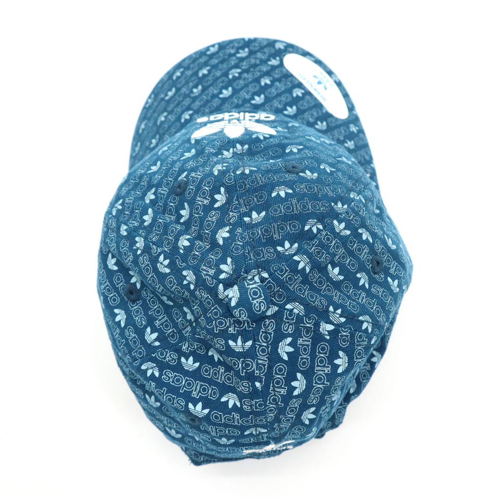 unused adidas Trefoil logo all-over pattern cap OSFW Navy Women Used