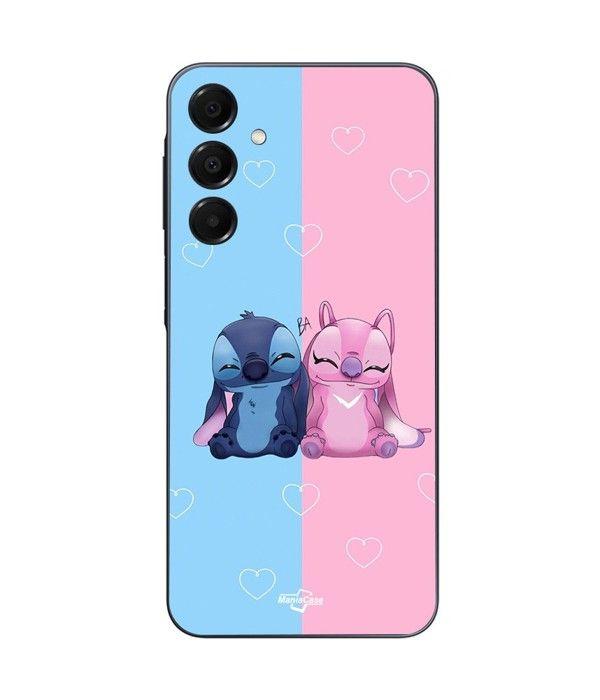 Coque pour Samsung Galaxy A16 Stitch Angel mignon bleu rose Maniacase