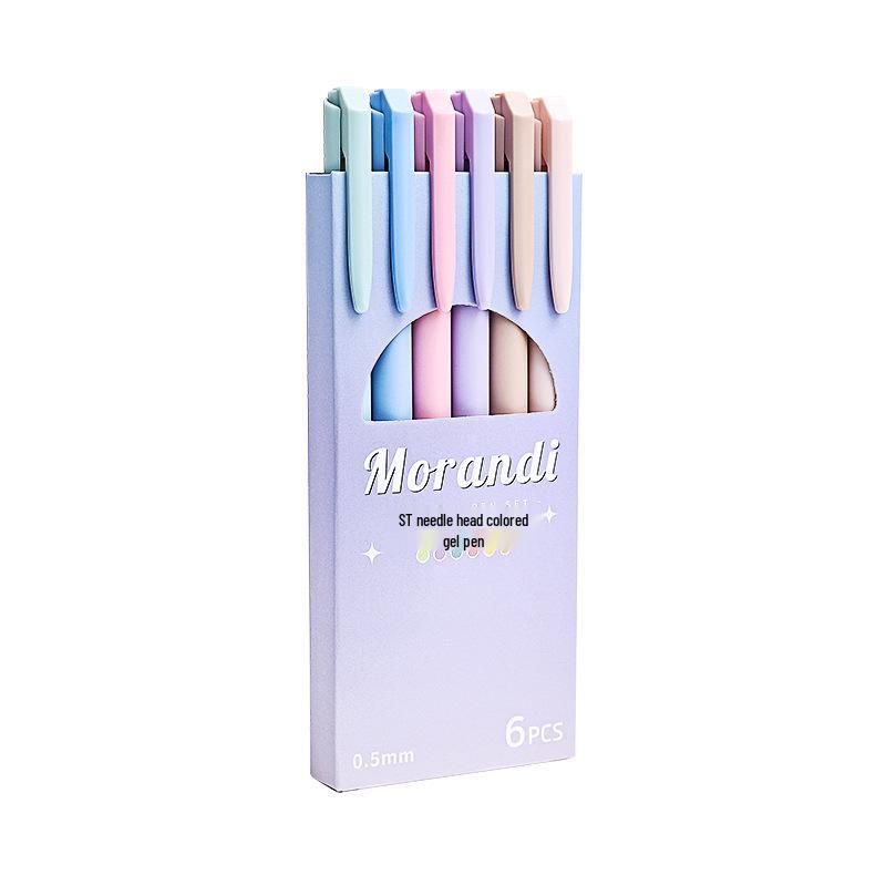 Douyin Morandi Side-Press High-Value Colorful Journaling Marker Pen Set