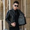 Winter new velvet leather jacket men's casual fashion trendy leather jacket men's thermal stand-up collar jacket men's clothing